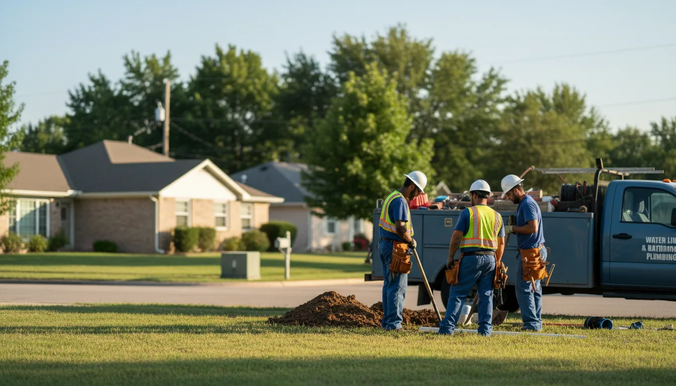 Residential water line and bathroom plumbing service in Waterloo, IA